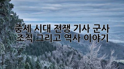 중세 시대: 전쟁, 기사, 군사 조직 그리고 역사 이야기